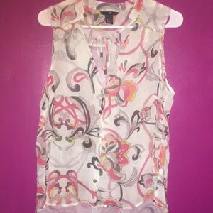 BUTTON UP SLEEVELESS TOP